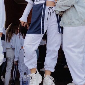 LF white cargo pants